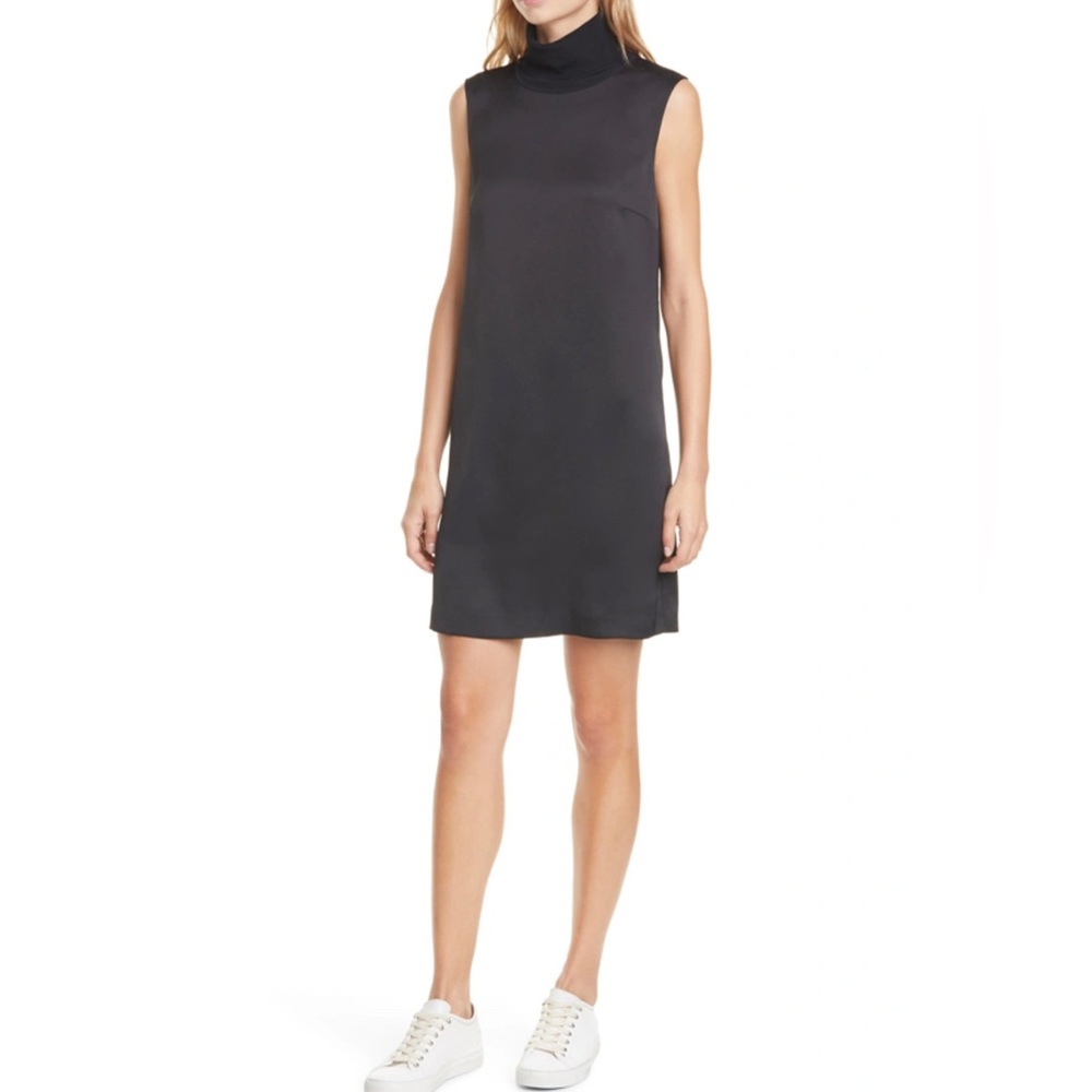 Club Monaco Black Jourdan Turtleneck Shift Dress, Size 12